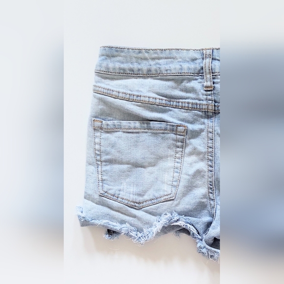 Jalate Distressed Cutoff Denim Jean Shorts Size 7 - Picture 5 of 8